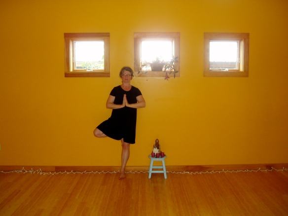 Teaching yoga at Vermont Studio Center, June 2014